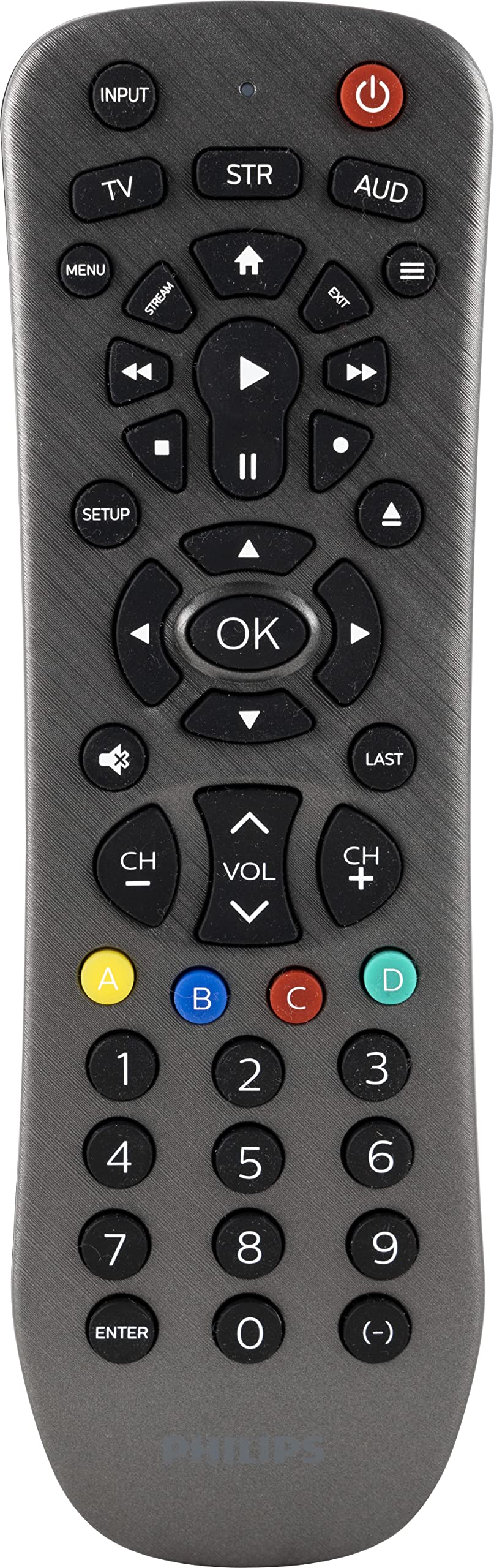 Philips Universal Remote Control Replacement for Samsung, Vizio, LG, Sony, Sharp, Roku, Apple TV, RCA, Panasonic, Smart TVs, Streaming Players, DVD