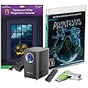 HoliScapes® USB Projector Kit - AtmosFx Phantasms USB + Projector + 48" x 72" Large White Holographic Screen for Halloween Projection