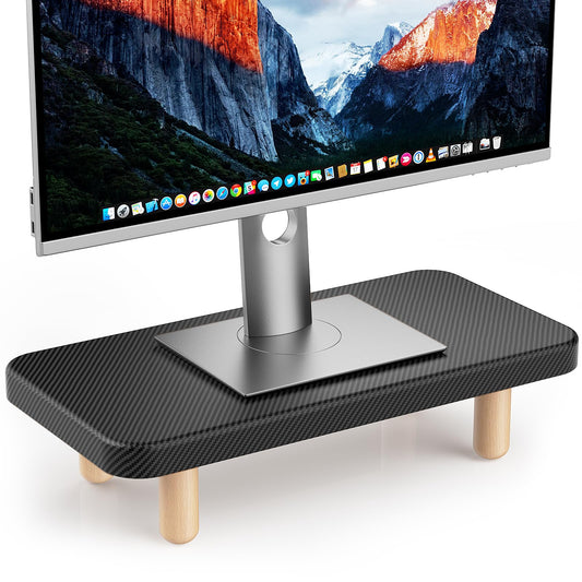 NestNeat Single Monitor Stand Riser, 16Inch Wood Desk Organizer with Monitor Stand & Storage Computer Monitor and Laptop Riser Multifunctional Laptop
