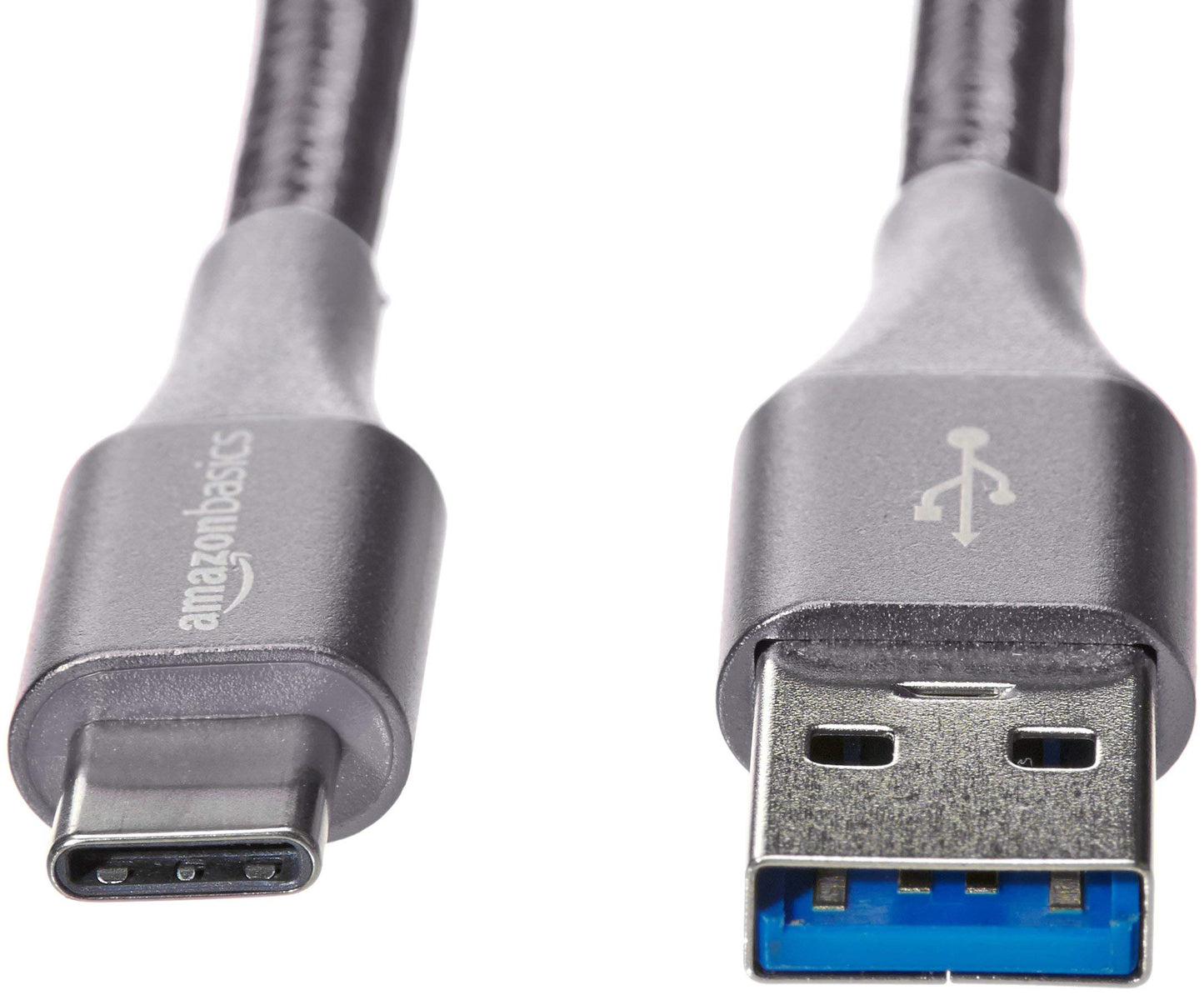 Amazon Basics USB-C to USB-A 3.1 Gen 1 Fast Charger Cable, Nylon Braided Cord, 5Gbps High-Speed for Apple iPhone 16/15, iPad, Samsung Galaxy, Tablets
