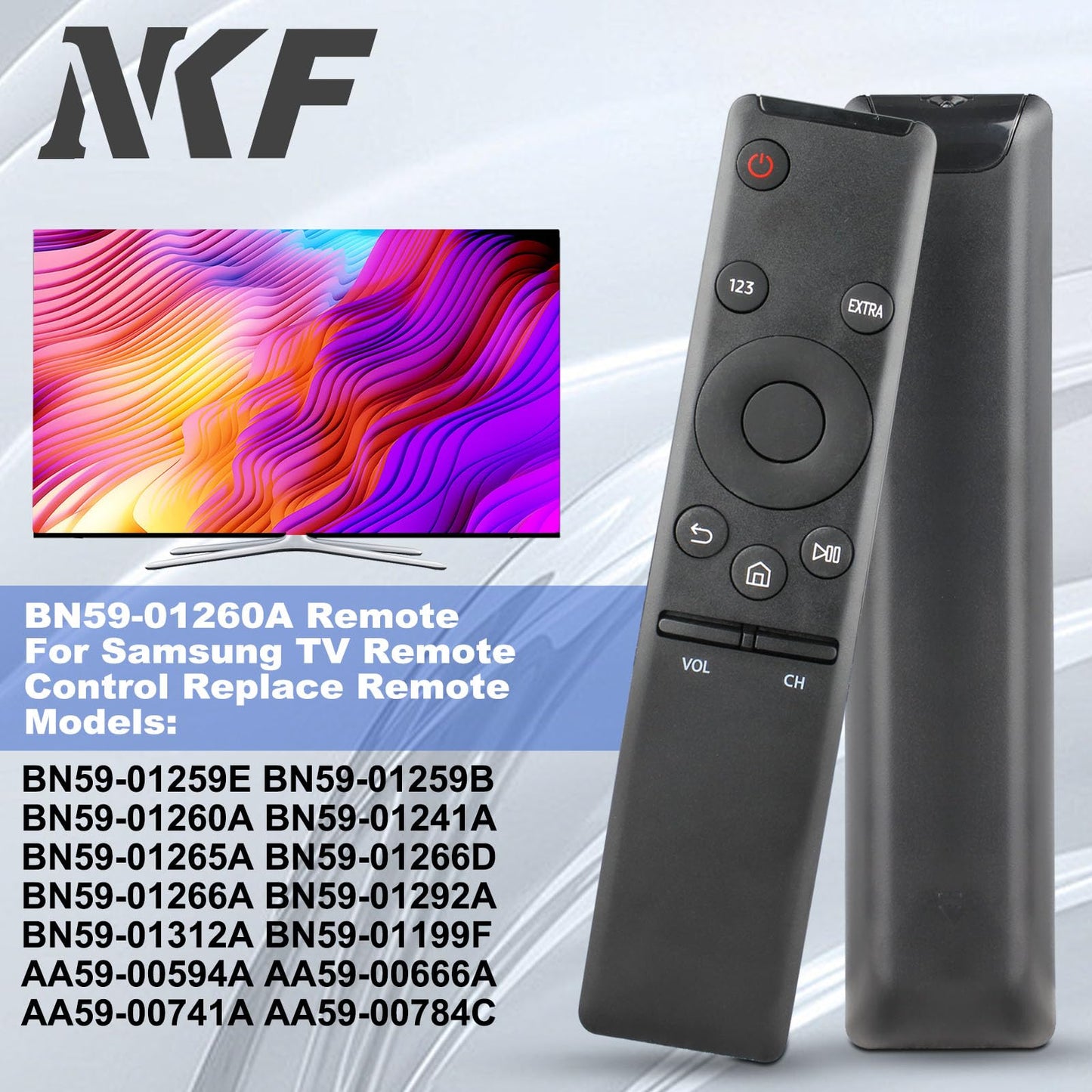 BN59-01260A Remote Control for Samsung TV Remote Replacement UN50KU6290F UN55KU7000 UN70KU6290F Smart LED 4K UHD TV Replace BN59-01259E BN59-01260A