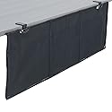 VIVO 48 Inch Clamp-on Privacy and Cable Management Organizer Sleeve, Wire Hider Kit Panel System, Desk Skirt, Black, DESK-SKIRT-48P