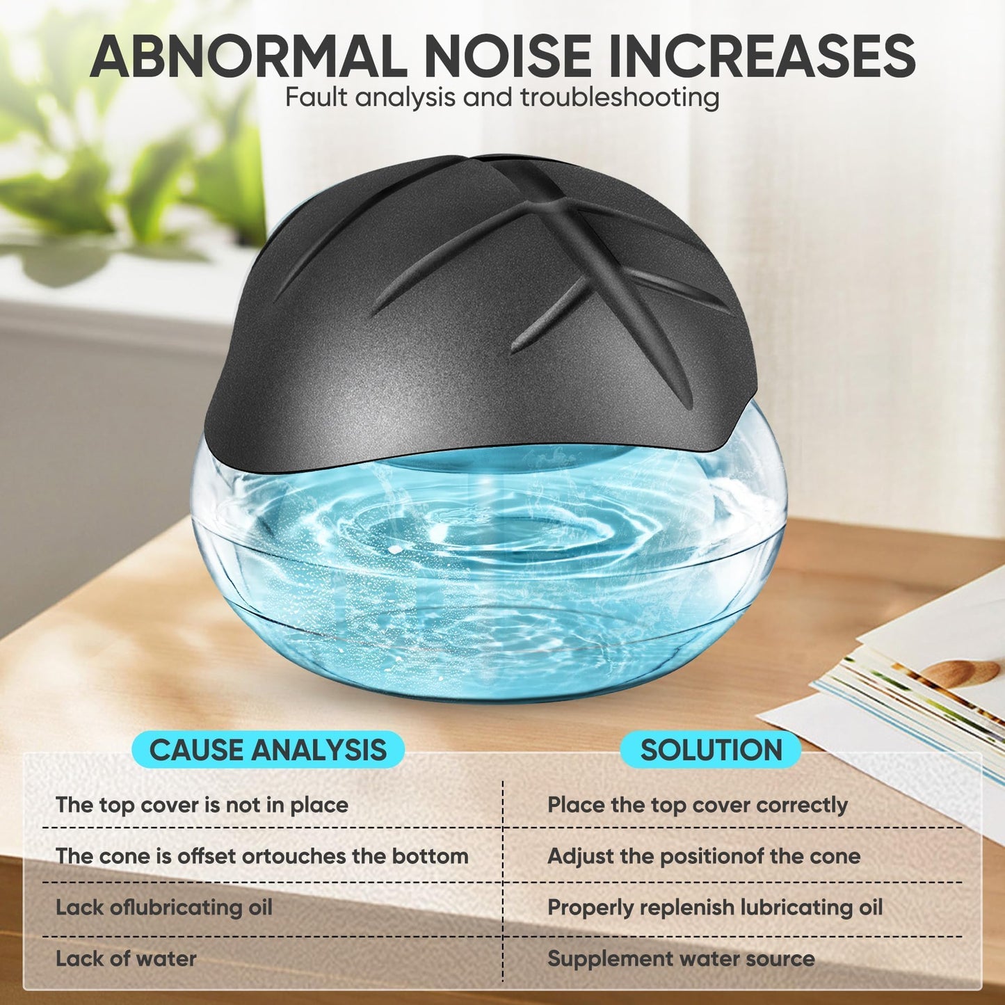 Water Based Air Purifier for Home with Essential Oil Diffuser and Humidifier Function, Rainbow Air Washer with LED Light, Freshener for Smoke and Pet