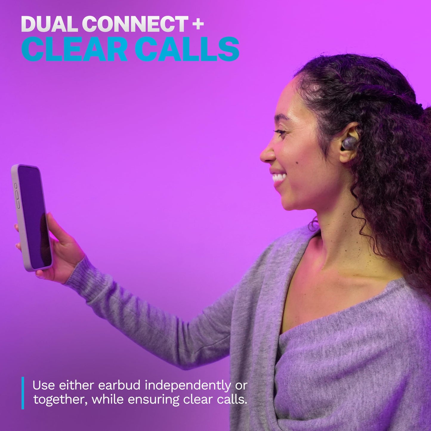 JLab Go Air Pop+, True Wireless Earbuds, Bluetooth Earbuds with Microphone, Dual Connect, EQ3 Sound, Clear