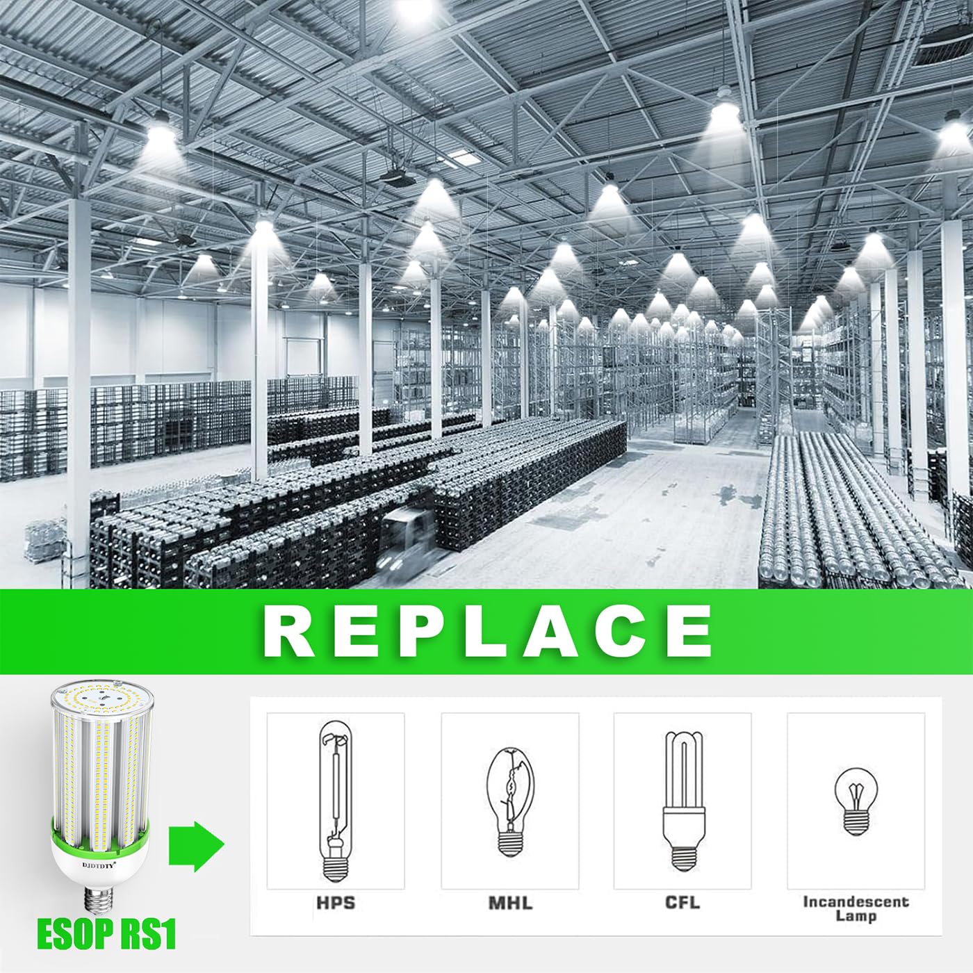3-Pack is More economical?LED Corn Light 6000 Lumen 5000K 60W Large Area Cool Daylight White E26 Medium Base for Outdoor Indoor Garage Warehouse