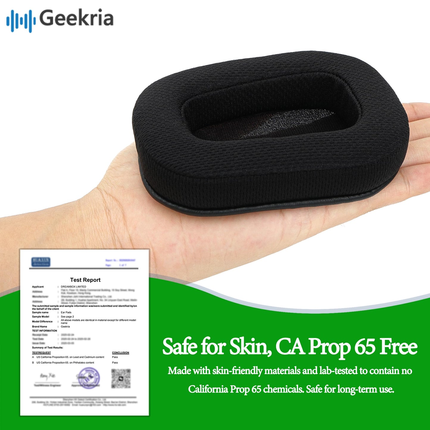 Geekria Comfort Mesh Fabric Replacement Ear Pads for Logitech G533, G633, G635, G933, G935 Headphones Ear Cushions, Repair Parts with Video Guide