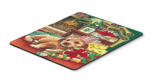 Caroline's Treasures APH7552MP Christmas Puppy Mouse Pad, Hot Pad or Trivet for Home Office Gaming Working Computers Laptop Mouse Mat,Washable Large