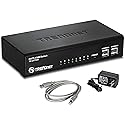 TRENDnet 8-Port CAT5 KVM Switch, CAT5 Cables up to 30m, USB, PS/2, Hot-Keys, VGA, Dual Console, TK-CAT508