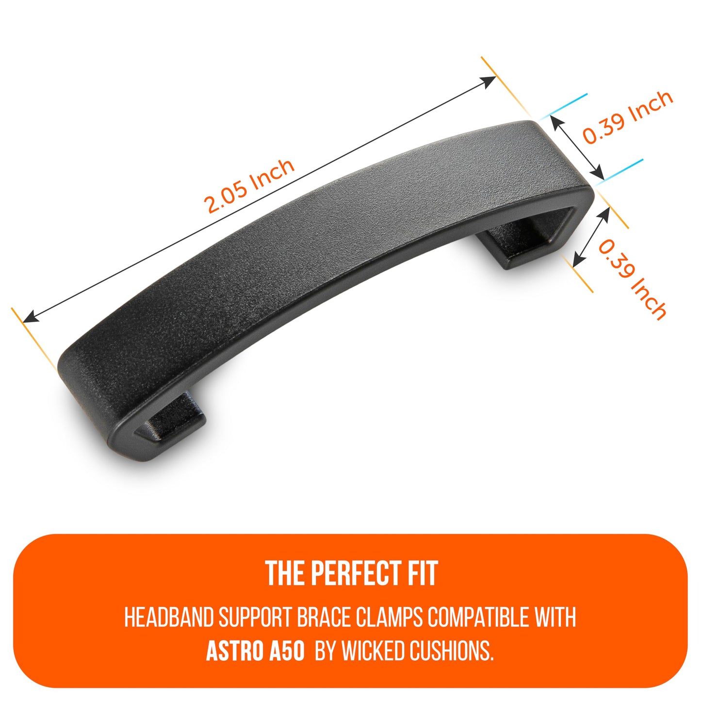 WC ClampZ A50 - Headband Support Brace Clamps (2-Pack) Compatible with Astro A50 Gen 4, Gen 5, A50X, & More by Wicked Cushions | Prevent Headband