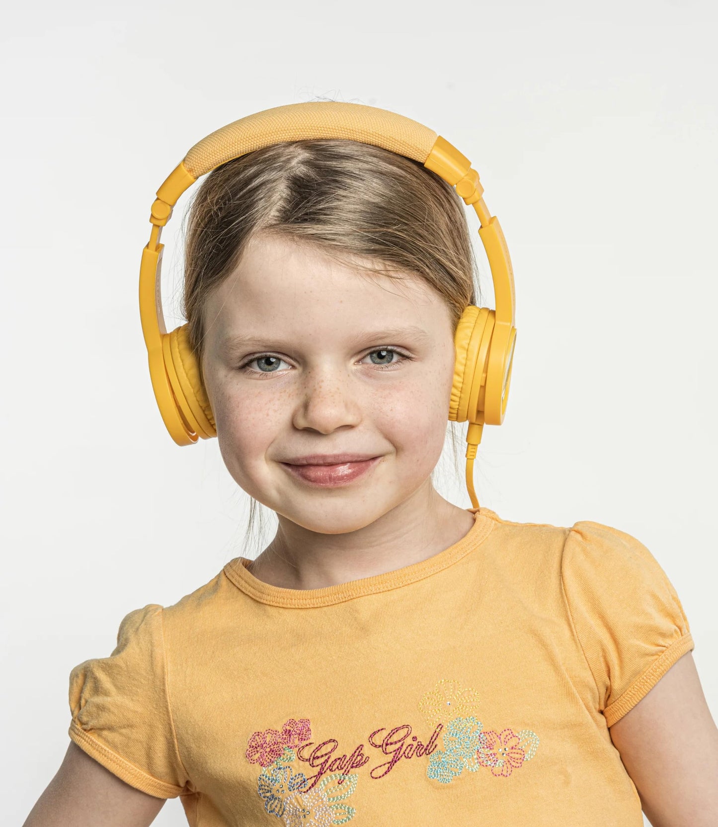 BuddyPhones Explore Plus | Foldable Kids Wired Headphones, Built-in Audio Sharing Cable with in-Line Mic - SafeAudio Volume-Limiting for Kindle, iPad