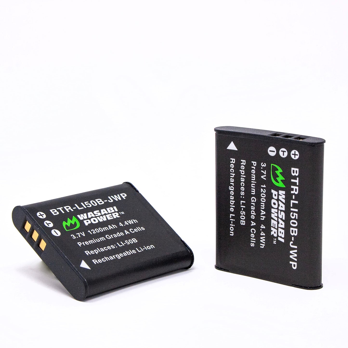 Wasabi Power Battery (2-Pack) and USB-C Charger for Ricoh Pentax D-LI92 and Ricoh Pentax Optio I-10, RZ10, RZ18, WG-1, WG-1 GPS, WG-2, WG-2 GPS, WG-3