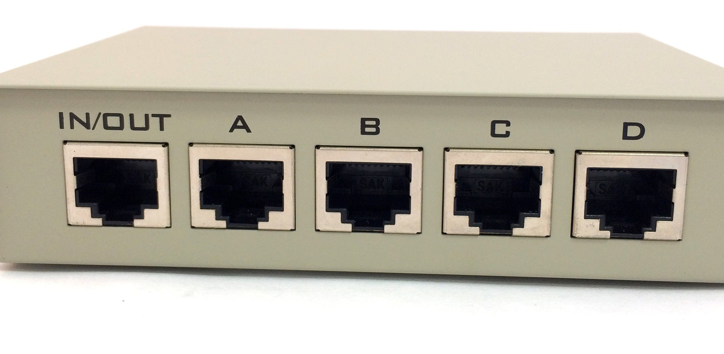 ABCD 4 Way Telephone Network Switch Box, RJ45 Female