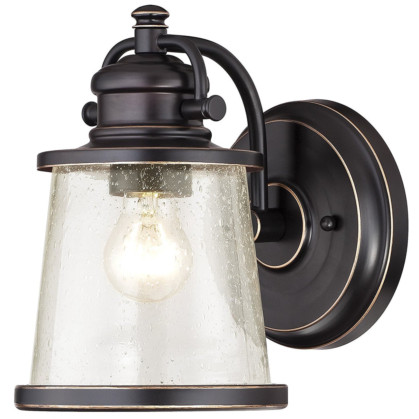 Westinghouse 6204000 Emma Jane One-Light Outdoor Wall Lantern, 1-Pack, Amber Bronze