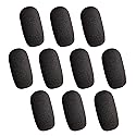 AKSONMN 10-Pack Foam Mic Covers for Wireless Laval.Operations Microphones - 1.4" Ball-Type Windscreen for Clear Audio, Fits Podcasting, Vlogging