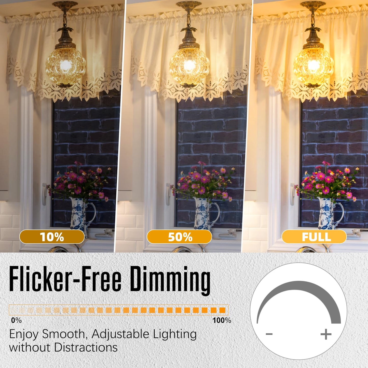 GvvooHome LED Edison Bulbs Dimmable, E26 Bulb 60 watt Equivalent Soft White