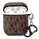TANGABA AirPods Case Cover for AirPod 2&1, Full-Body Protective Hard Shell Leather Airpods Protective Cover Case with Keychain for AirPods Wireless