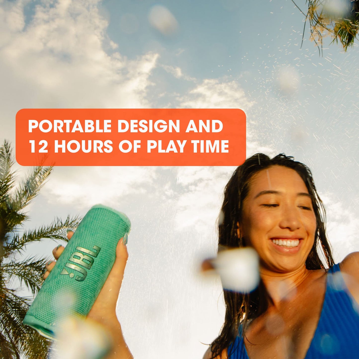JBL Flip 6 - Portable Bluetooth Speaker, powerful sound and deep bass, IPX7 waterproof, 12 hours of playtime, JBL PartyBoost for multiple speaker
