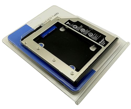 Nimitz 2nd HDD SSD Hard Drive Caddy Adapter Compatible with Lenovo Thinkpad T440p T540p W540p W541 with Bezel