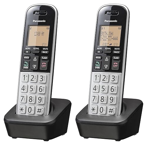 Panasonic Compact Cordless Phone with DECT 6.0, 1.6" Amber LCD and Illuminated HS Keypad, Call Block, Caller ID, Multiple Display Languages - 2