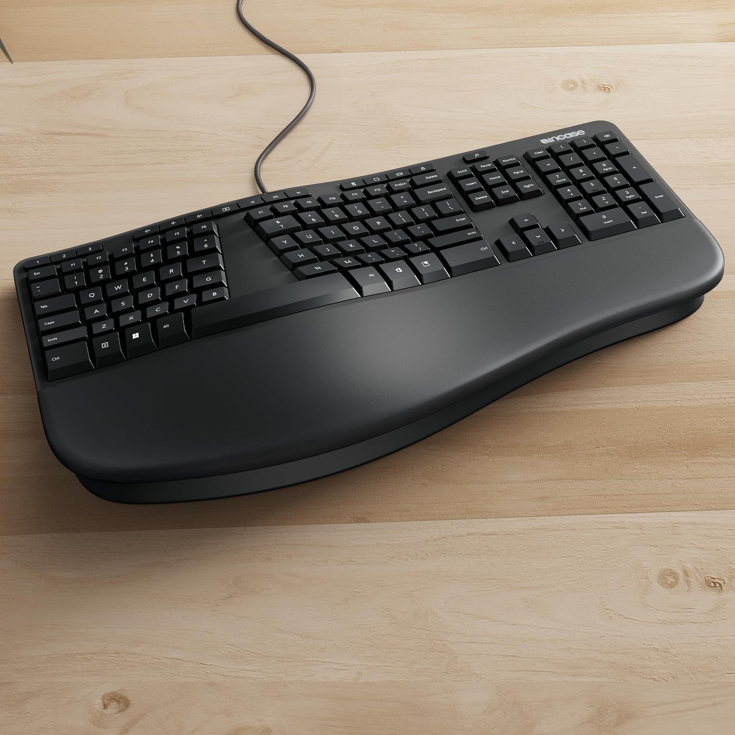 Incase Ergonomic Keyboard - Designed by Microsoft - Refined Ergonomic Design, Built-in Shortcuts Keys, Layered Palm Rest for Elevated Wrist Support