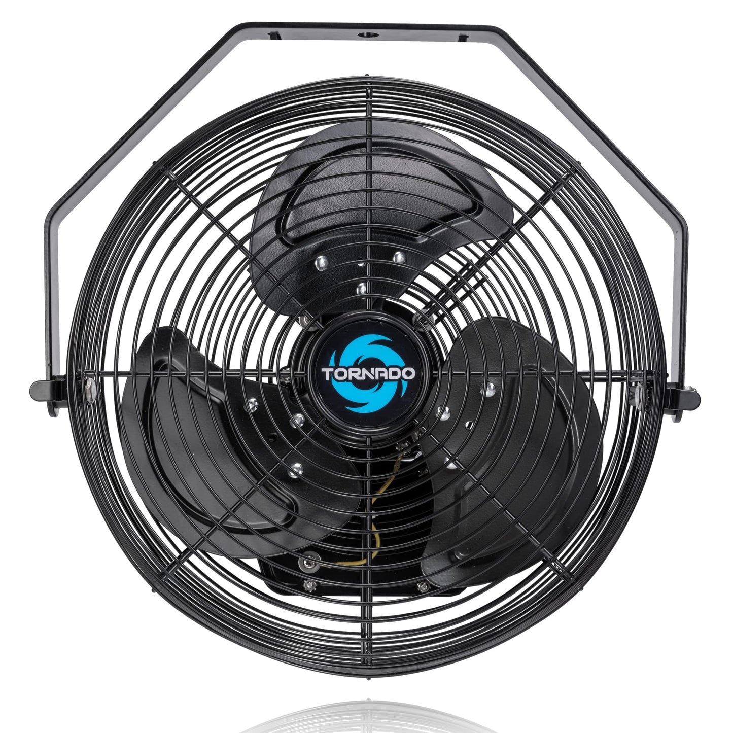 Tornado 12 Inch Outdoor Water-Resistant Metal Industrial Wall Mounted Fan IPX4 Rated High Velocity Wall Fan For Commercial, Industrial, Residential, 3