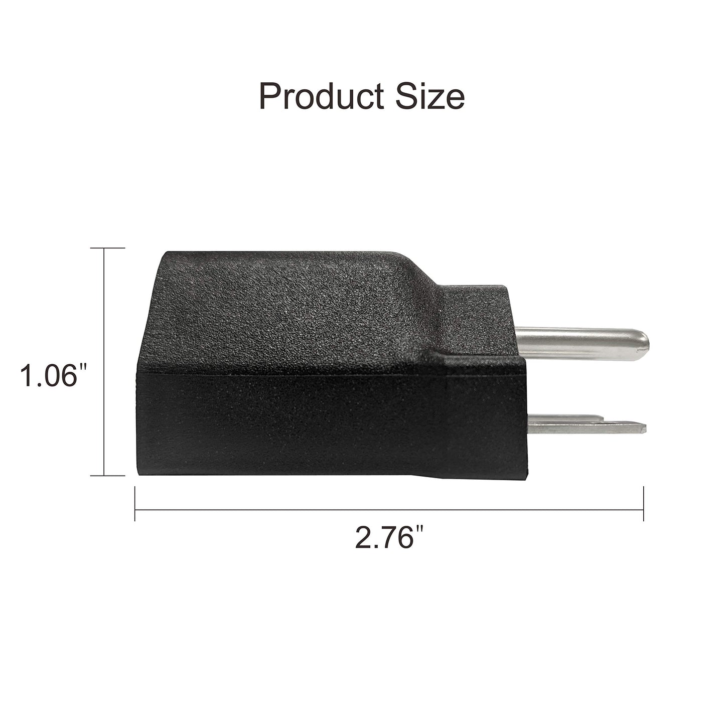 BloomGrow 4 PCS 120V to 240V Black Plug Adapter, 5-15P to 6-15R, NEMA Converter (4 PCS)
