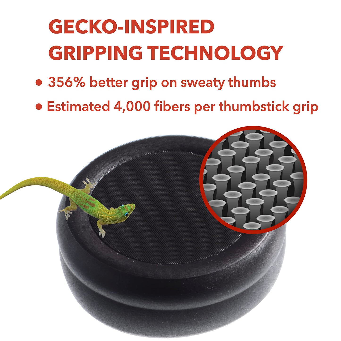 Setex Gecko Grip, Thumbstick Grip Covers, for PlayStation PS5, PS4, Xbox One, Switch Pro, Steam Deck, Anti-Slip Microstructured Analog Stick Thumb