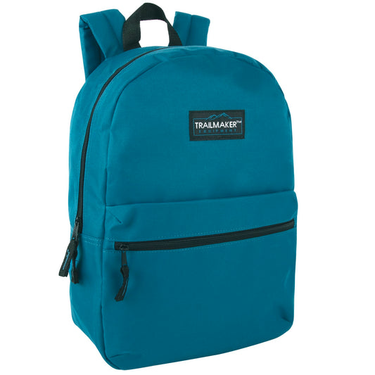 Trail maker Classic 17 inch Backpacks with Adjustable Padded Straps | School Backpacks for Girls, Boys (Blue)