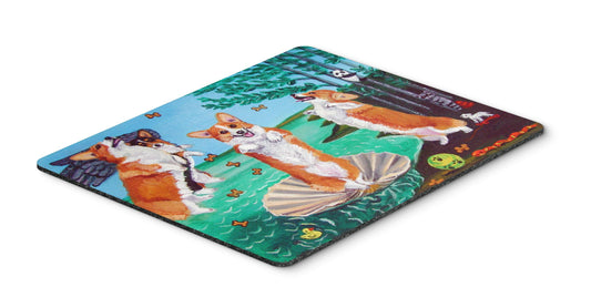 Caroline's Treasures 7319MP Corgi Birth of Venus Mouse Pad, Hot Pad or Trivet for Home Office Gaming Working Computers Laptop Mouse Mat,Washable Large