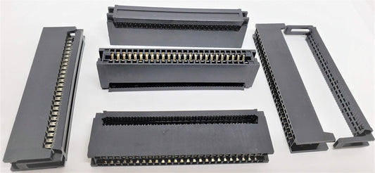 PC Accessories - Connectors Pro 50 Pins IDC 2.54mm Card Edge Connector for Flat Ribbon Cable 50P, CE50 5-Pack