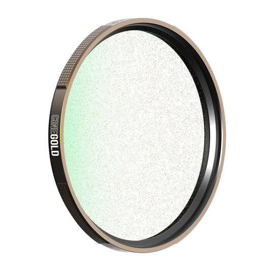 PolarPro CineGOLD - 1/2 Gold Mist Diffusion Camera Filter - Warm Highlights & Low Contrast for Vintage Film Aesthetics - Soft Glow & Warm Tones