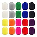 Augshy Microphone Covers Foam,20 Pack Thick Handheld Stage Microphone Windscreen Microphone Cover Foam Karaoke DJ Microphone Covers Disposable(10