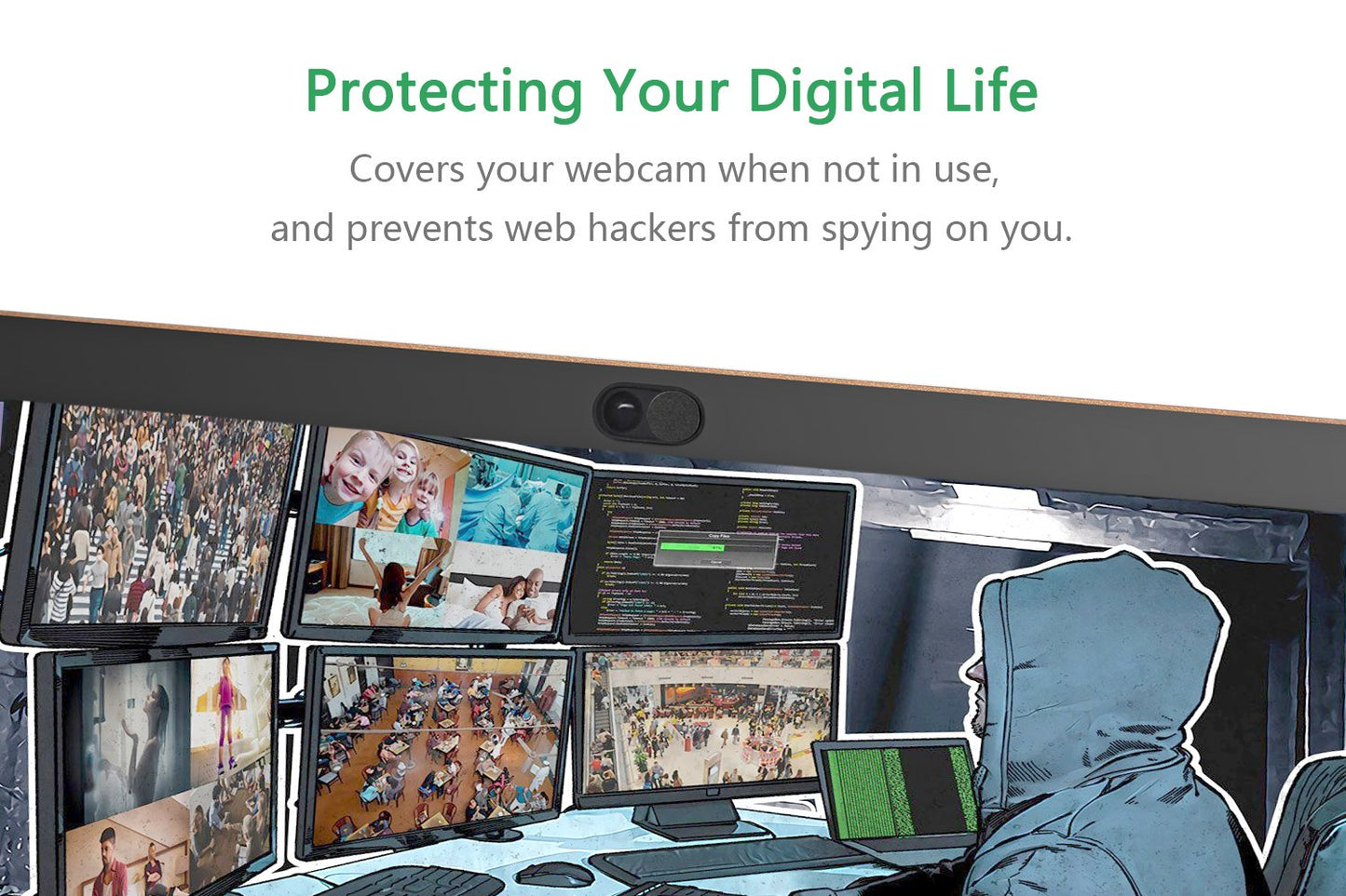 CloudValley Camera Cover Slide, 0.026 Inch Metal Webcam Cover for MacBook Pro, MacBook Air, Laptop, Mac, PC, iPad, iPhone, Ultra-Thin Privacy Covers