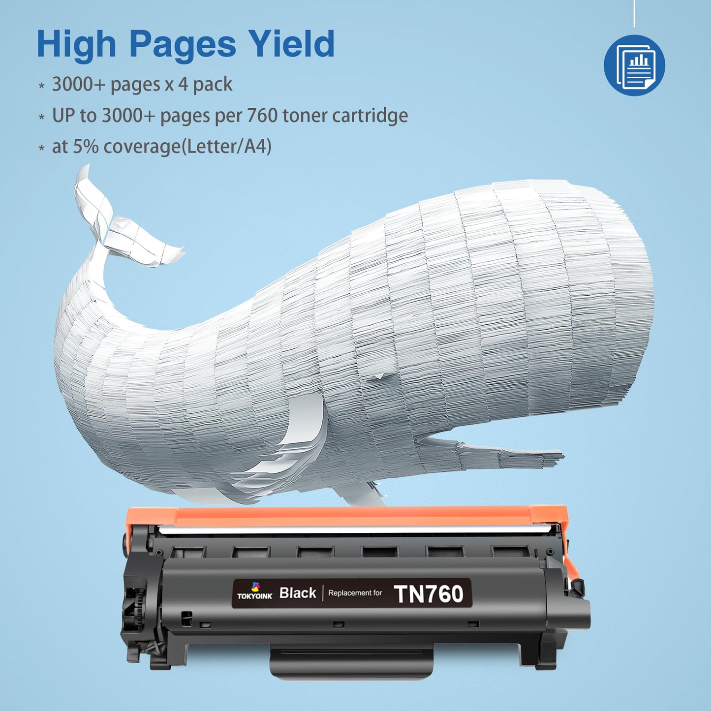 TN760 Toner Cartridge Compatible Replacement for Brother TN760 TN-760 TN730 TN-730 for MFC-L2690DW MFC-L2710DW MFC-L2750DW HL-L2370DW HL-L2395DW