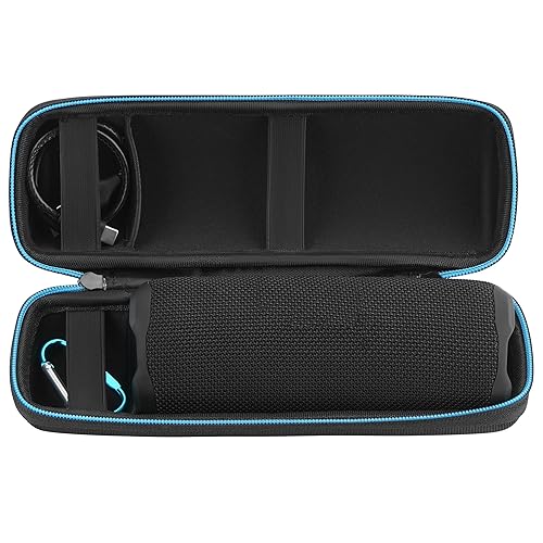 LinkIdea Hard Carrying Case for JBL Flip 4 Bluetooth Speaker, Protective Travel Storage Box for JBL Flip 3 Fits Space for Charger and Cord