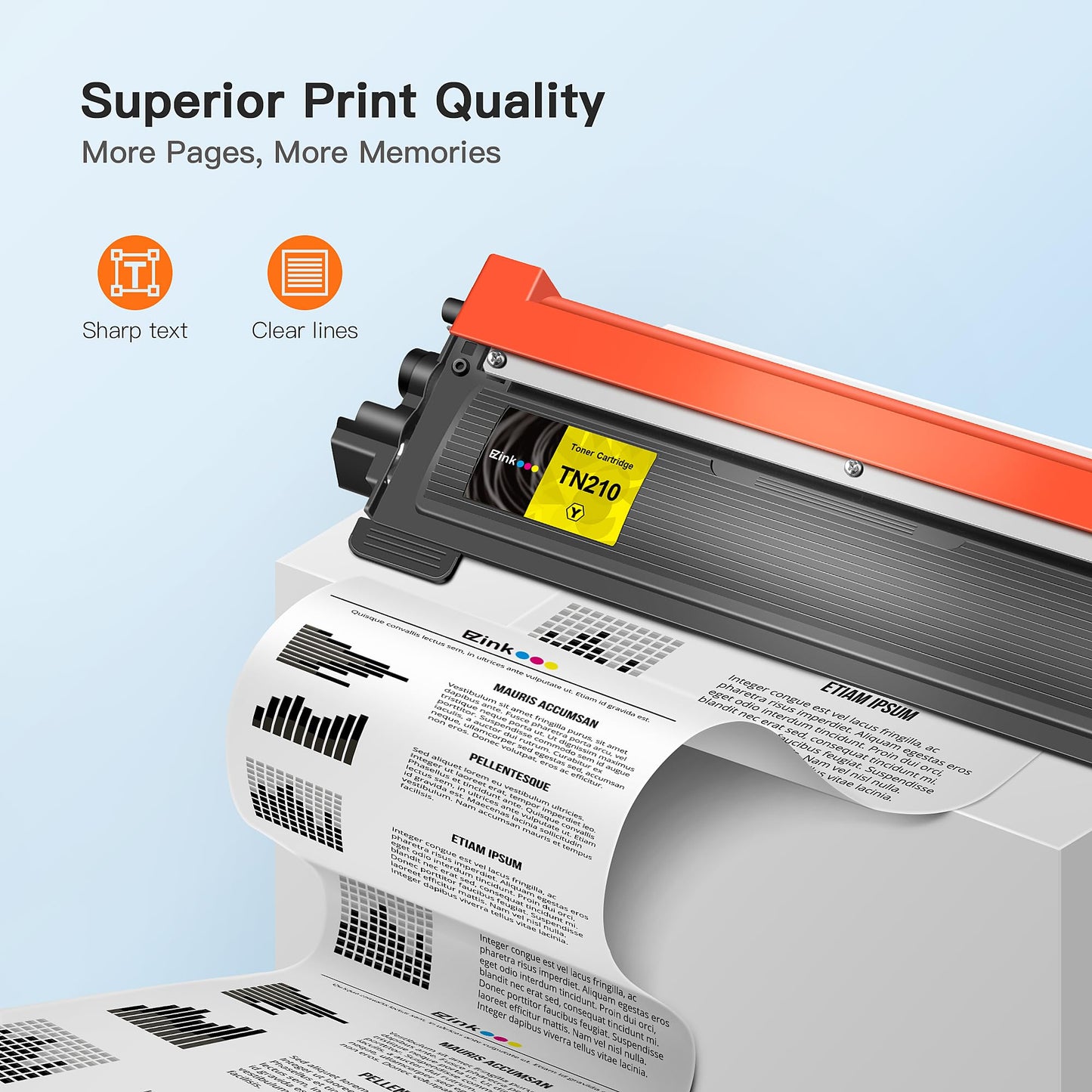 E-Z Ink Compatible Replacement for Brother TN210 Toner Cartridges 5 Pack