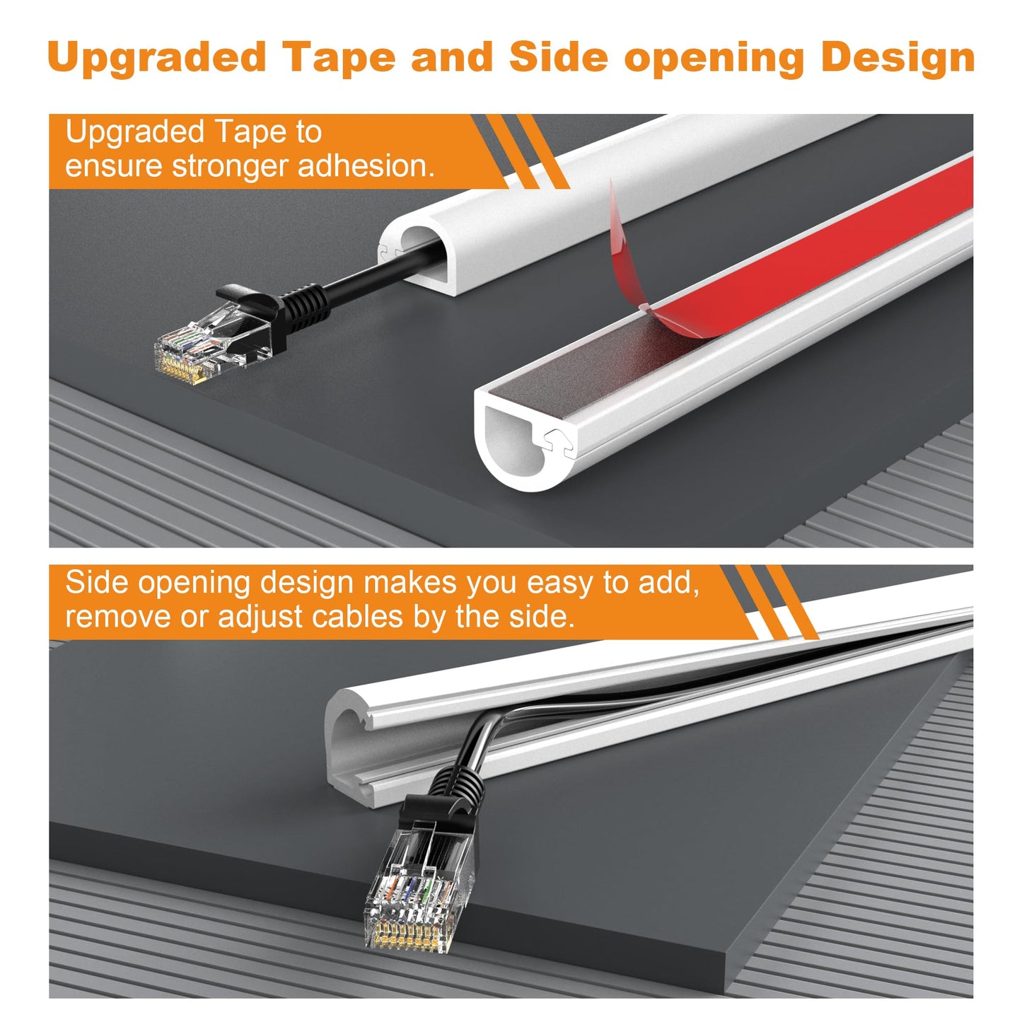 118" Silicone TV Cord Hider for Wall Mounted TV, Self-Adhesive Wire Hiders for TV on Wall, Wire Concealer for Cords Hide Cables, Cable Covers White