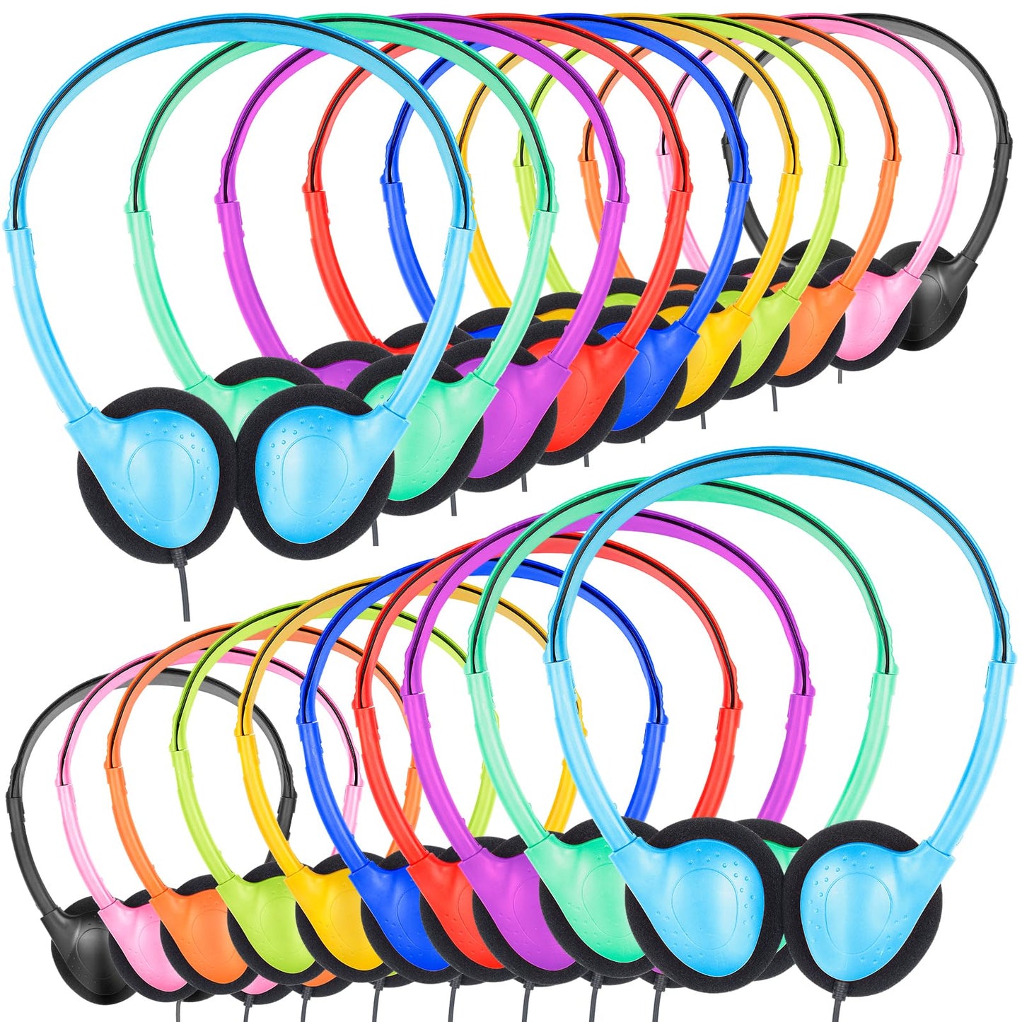 ZNXZXP 18 Pack Classroom Kids Headphones Bulk for School Students Children Teen Boys Girls, Wholesale Bulk Headphones for Classroom Earphones 3.5mm…