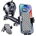 BIVGAZA Phone Holder Car [Military-Grade Suction] Universal Car Phone Holder Mount [Thick Case Friendly] Automobile Accessories Dashboard Windshield