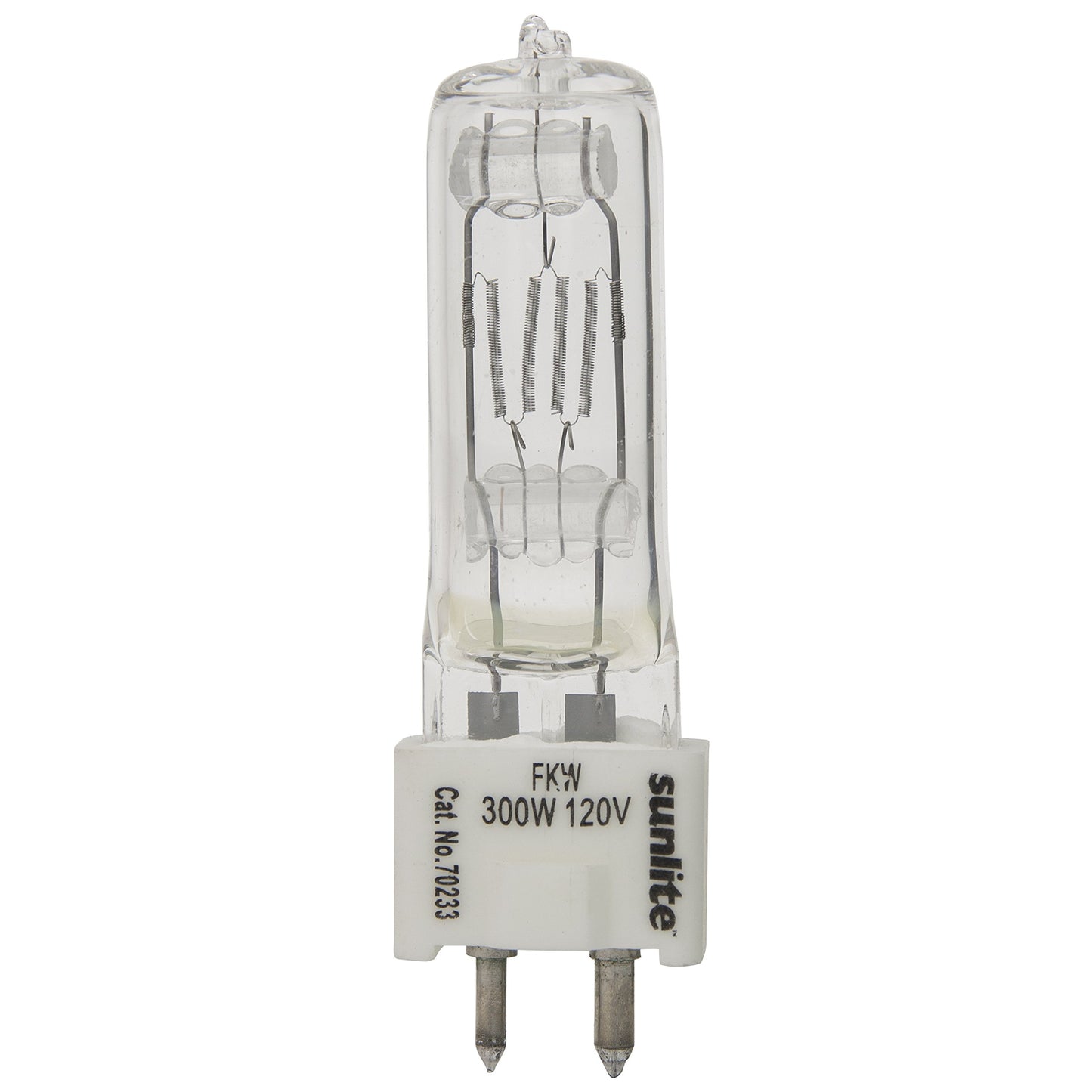 Sunlite FKW 300W/T6/120V/GY9.5 300-watt, 120-volt, Bi-Pin Based, Stage and Studio T6 Bulb, Clear