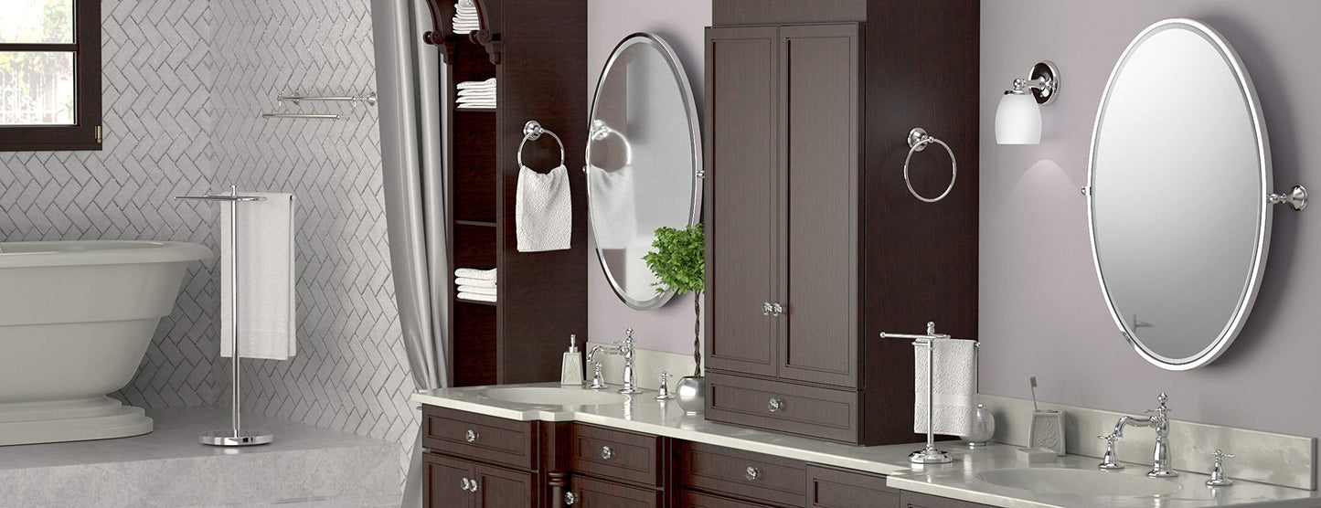 Gatco 1640 Sconce, Single, White/Wall Mounted 6" H x 4.50" W Bathroom Vanity One Sconce Lighting Fixture