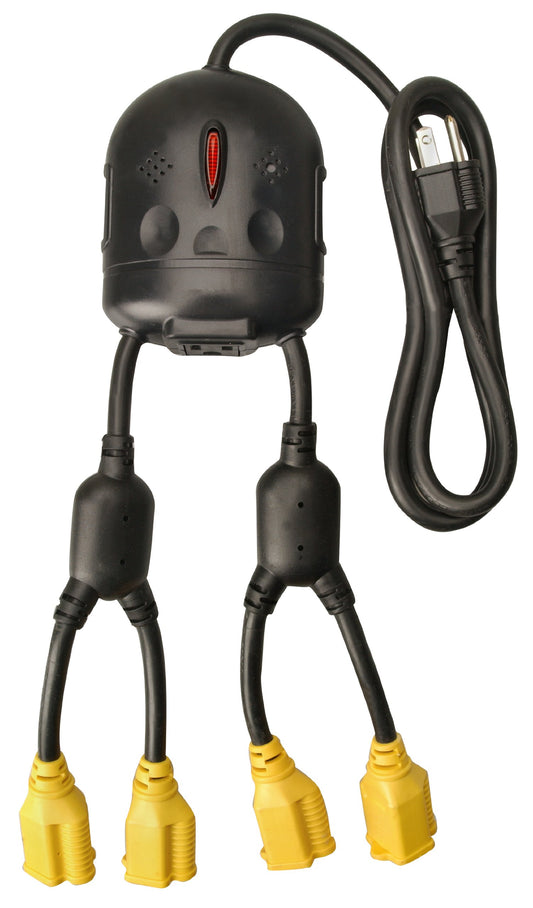 Coleman Cable 04921 5-Outlet Power Workshop Strip, 4-Feet, Black