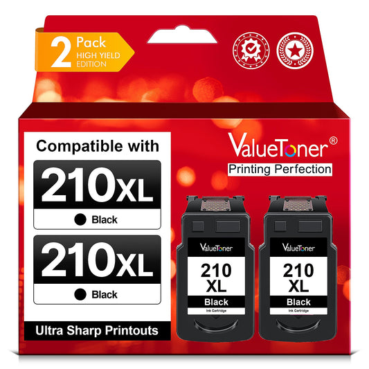 Valuetoner Remanufactured Ink Cartridge Replacement for Canon 210XL PG-210XL PG 210XL for PIXMA MX410 MX320 MX330 MX340 MX350 MP240 MP250 MP270 MP280