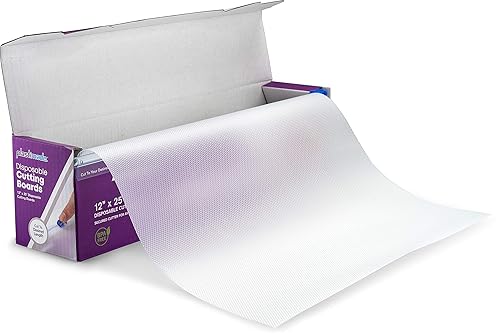 Plastimade Disposable Plastic Cutting Board | Easy To Use Flexible Cutting Board Sheets With Built In Sliding Cutter | For Thanksgiving Cooking Prep…