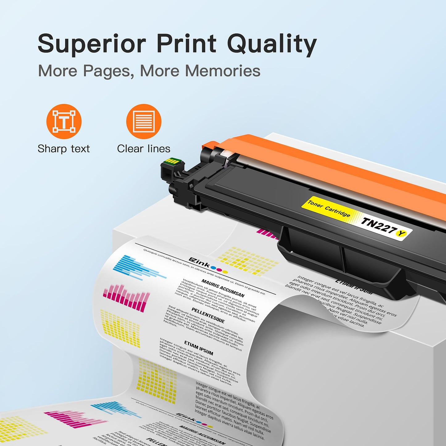 E-Z Ink Compatible Replacement for Brother TN227 TN223 TN227C TN227M TN227Y