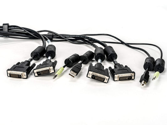 Avocent - Video/USB/Audio Cable - 10 ft - Mini-Phone Stereo 3.5 mm, 4 Pin USB Type B, DVI-D (M) to 4 Pin USB Type A, Mini-Phone Stereo 3.5 mm, DVI-D