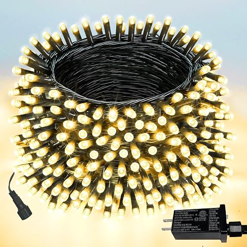 Upgraded 75.8 FT 200 LED Christmas String Lights Outdoor/Indoor, Timer & Memory Function & 8 Modes, Extendable Green Wire Waterproof Fairy String