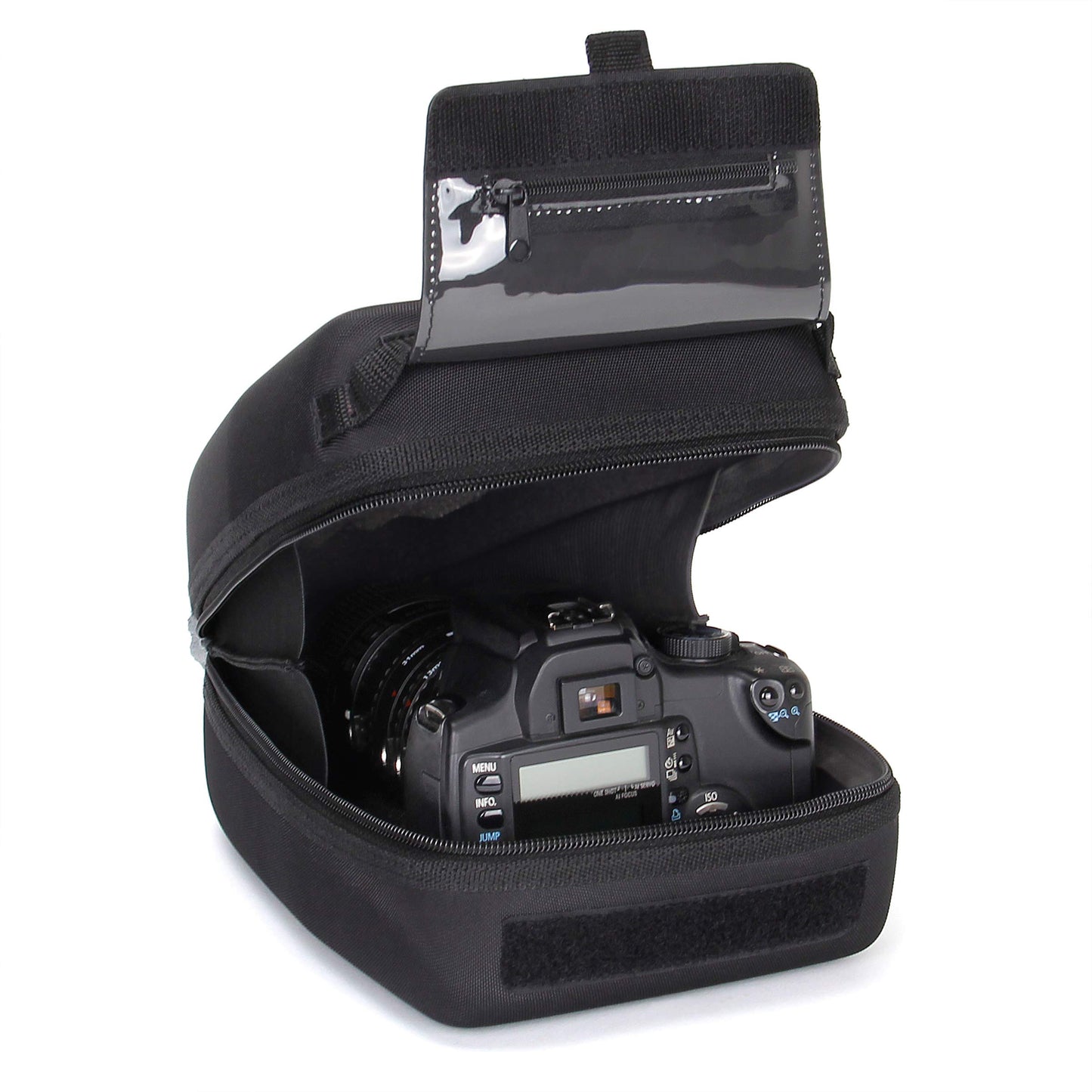 USA Gear Hard Shell Zoom Lens & DSLR Camera Case with Molded EVA Protection, Quick Access Opening and Padded Interior - Compatible with Nikon, Canon