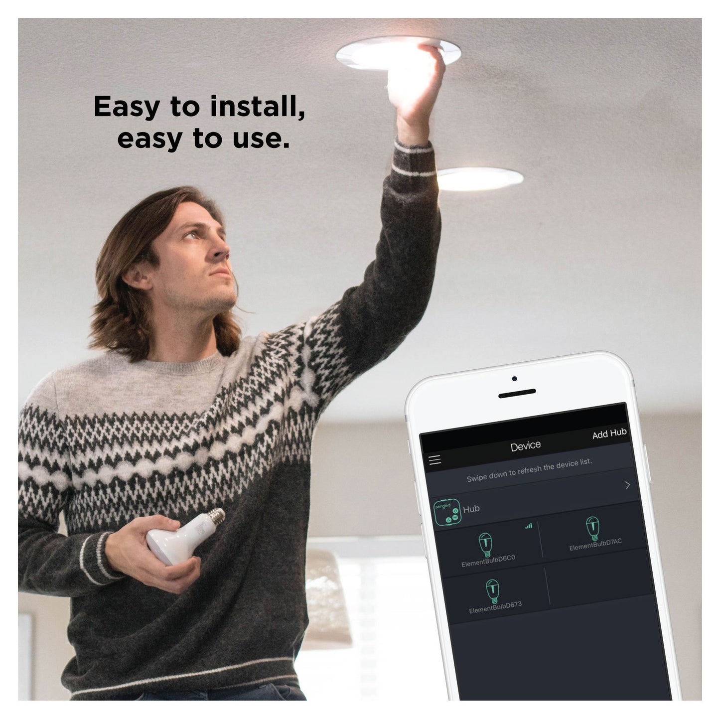 Sengled Smart Bulb, Zigbee Hub Required, Smart Light Bulb Works with Alexa, Google Home, SmartThings, Homekit and Siri, BR30 Dimmable Flood Light Bulb