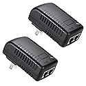 Bawofu 48V 24W 0.5A PoE Power Adapter Supply Injector Ethernet with US Wall Plug, IEEE 802.3af Compliant, 10/100Mbps, for IP Voip Phones Cameras PoE